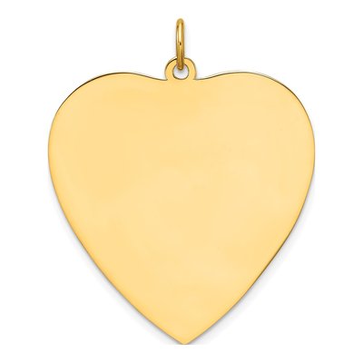 Gold-Plated Sterling Silver Heart Disc Charm