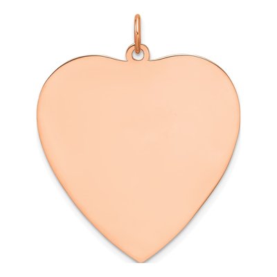 Rose Gold-Plated Sterling Silver Heart Disc Pendant