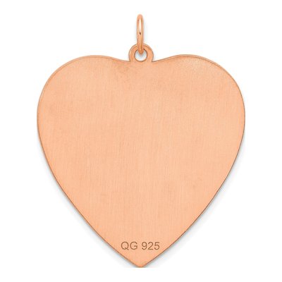Rose Gold-Plated Sterling Silver Heart Disc Charm – view 2
