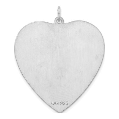 Sterling Silver Heart Disc Charm – view 4