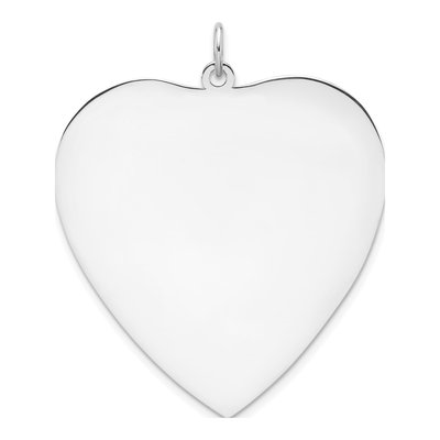 Sterling Silver Heart Disc Charm