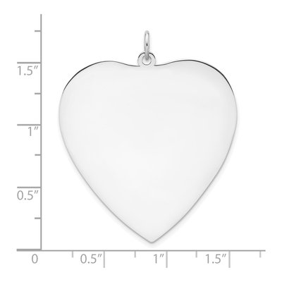 Sterling Silver Heart Disc Charm – view 3