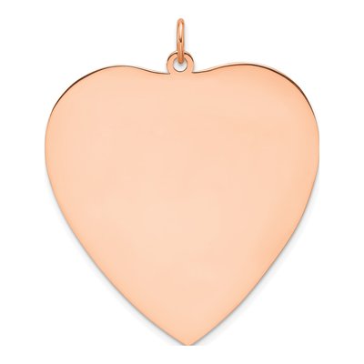 Rose Gold-Plated Sterling Silver Heart Disc Pendant
