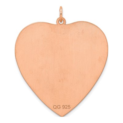 Rose Gold-Plated Sterling Silver Heart Disc Charm – view 2