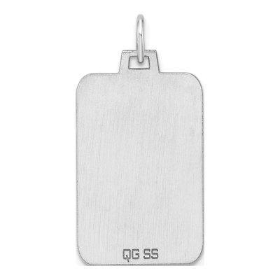 Sterling Silver Rectangle Disc Charm – view 3