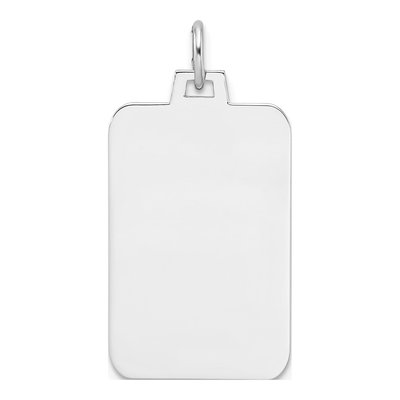 Sterling Silver Rectangle Disc Charm