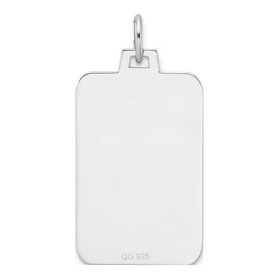 Sterling Silver Rectangle Disc Charm – view 2
