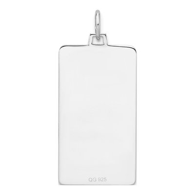 Sterling Silver Personalized Rectangle Disc Charm – view 2