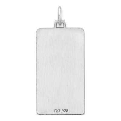 Sterling Silver Rectangle Disc Charm – view 4