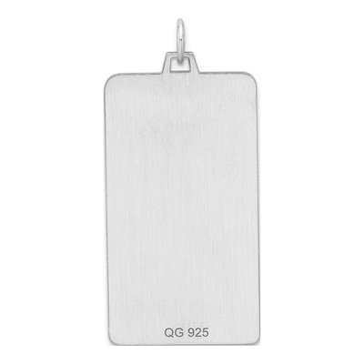 Sterling Silver Rectangle Disc Charm – view 2