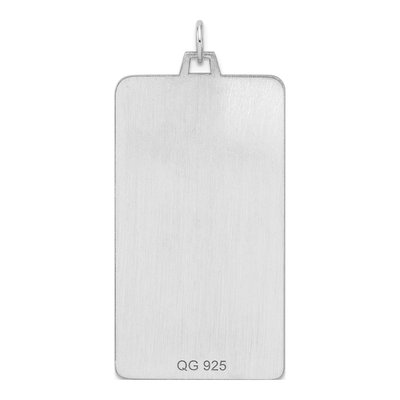 Sterling Silver Personalized Rectangle Disc Charm – view 3