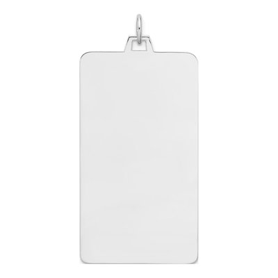 Sterling Silver Rectangle Disc Charm