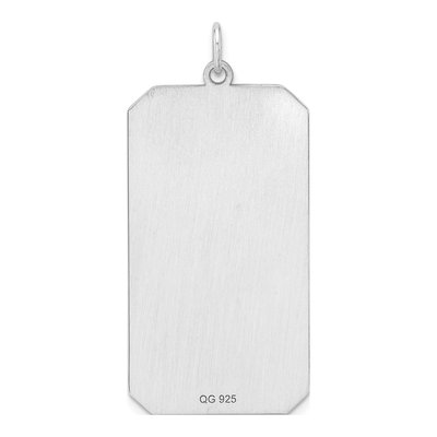 Sterling Silver Rectangle Disc Charm – view 2