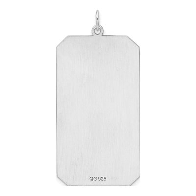 Sterling Silver Engravable Rectangle Disc Charm – view 3