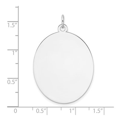 Sterling Silver Personalized Oval Disc Charm – view 3
