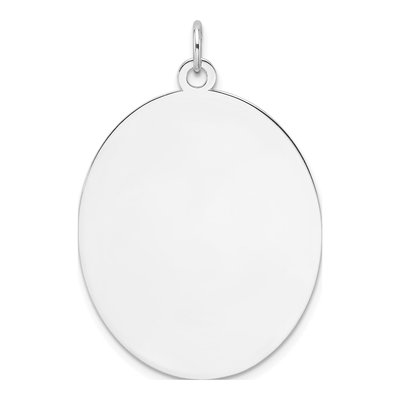 Sterling Silver Personalized Oval Disc Charm