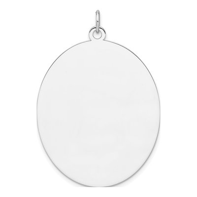 Sterling Silver Oval Disc Charm