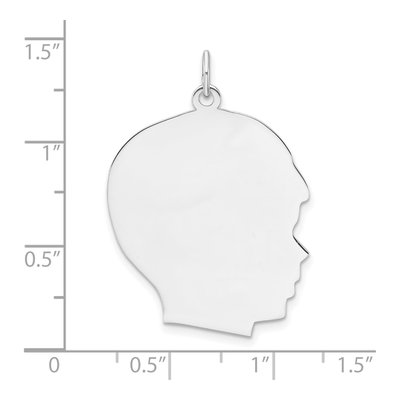 Sterling Silver Boy Disc Charm – view 3