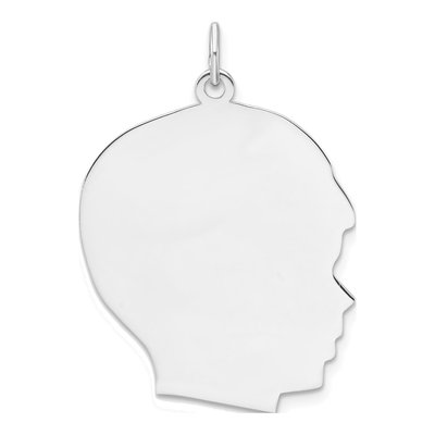 Sterling Silver Boy Disc Charm