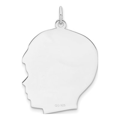 Sterling Silver Boy Disc Charm – view 2