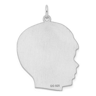 Sterling Silver Boy Disc Charm – view 3
