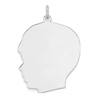 Sterling Silver Boy Disc Charm