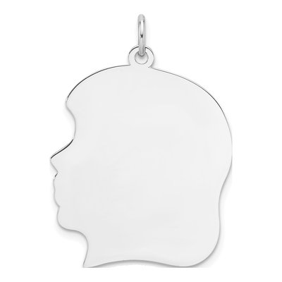Sterling Silver Girl Disc Charm