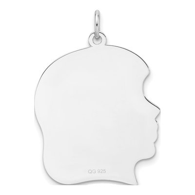 Sterling Silver Girl Disc Pendant – view 2