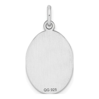 Sterling Silver Oval Disc Charm – view 3
