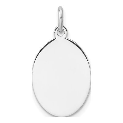 Sterling Silver Oval Disc Pendant