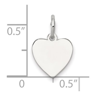 Sterling Silver Heart Disc Charm – view 3