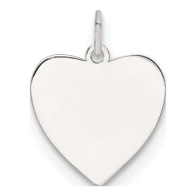 Sterling Silver Heart Disc Charm