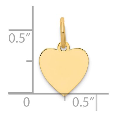 Gold-Plated Sterling Silver Heart Disc Charm – view 3