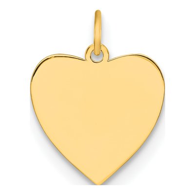 Gold-Plated Sterling Silver Heart Disc Charm