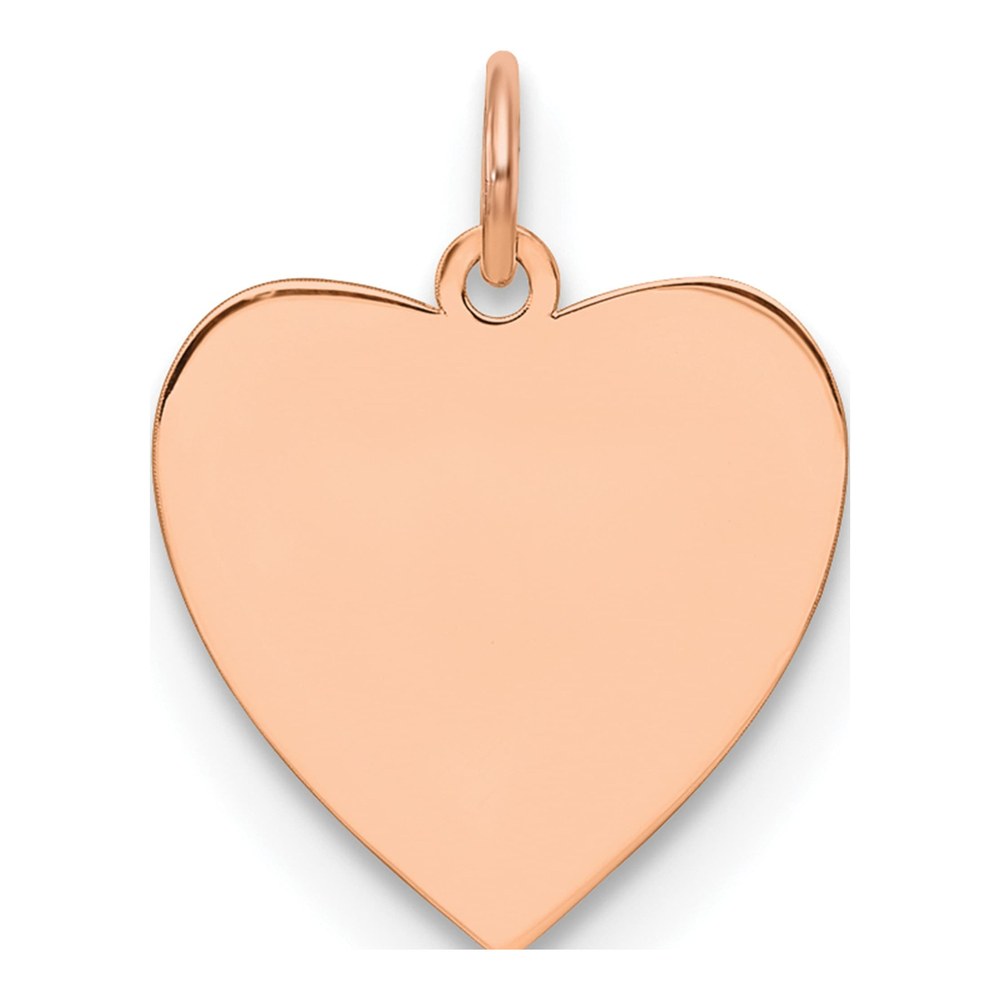 Sterling Silver Rg Plated Engraveable Heart Polished Front/satin Back Disc