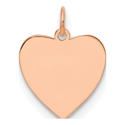 Rose Gold-Plated Sterling Silver Heart Disc Pendant
