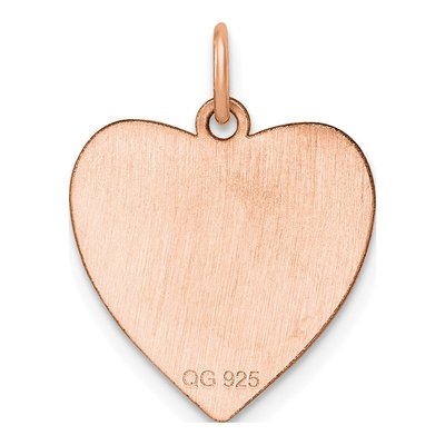 Rose Gold-Plated Sterling Silver Heart Disc Pendant – view 2