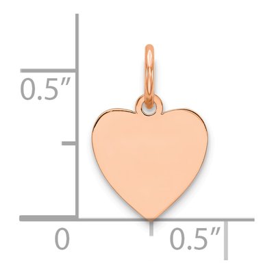 Rose Gold-Plated Sterling Silver Heart Disc Pendant – view 3