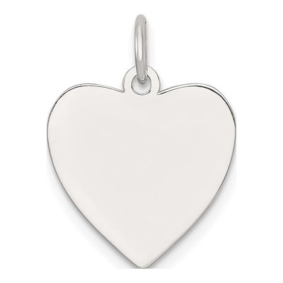 Sterling Silver Heart Disc Charm