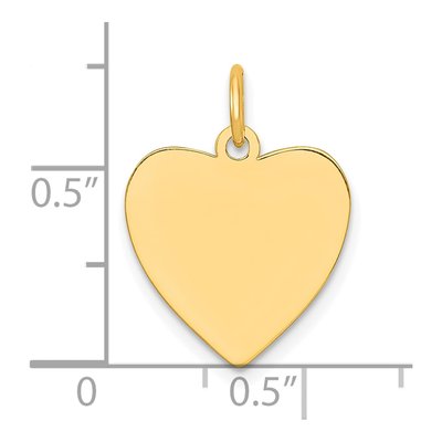Gold-Plated Sterling Silver Heart Disc Charm – view 3