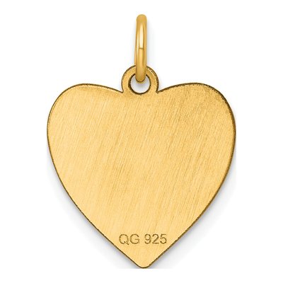 Gold-Plated Sterling Silver Heart Disc Charm – view 2