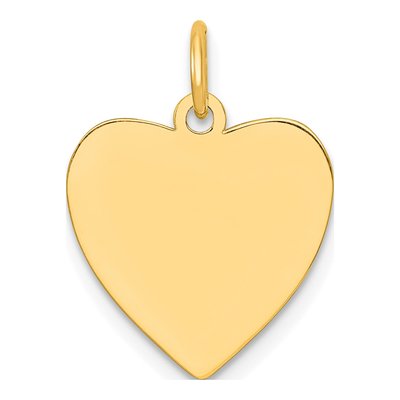 Gold-Plated Sterling Silver Heart Disc Charm