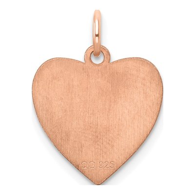Rose Gold-Plated Sterling Silver Heart Disc Charm – view 2