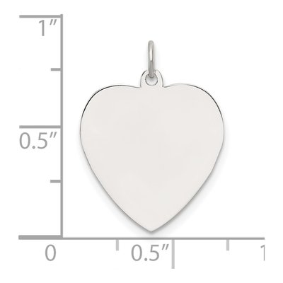 Sterling Silver Heart Disc Charm – view 3