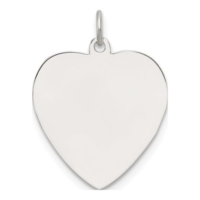 Sterling Silver Heart Disc Charm