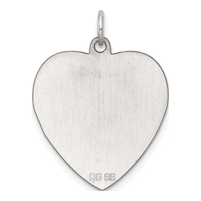 Sterling Silver Heart Disc Charm – view 2