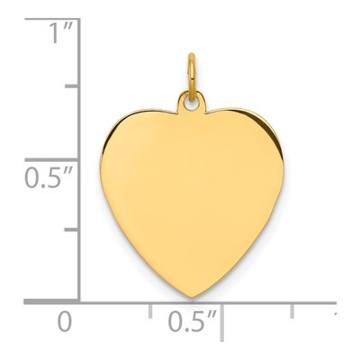 Gold-Plated Sterling Silver Heart Disc Charm – view 3