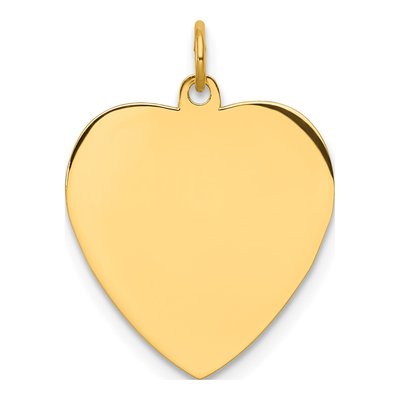 Gold-Plated Sterling Silver Heart Disc Charm
