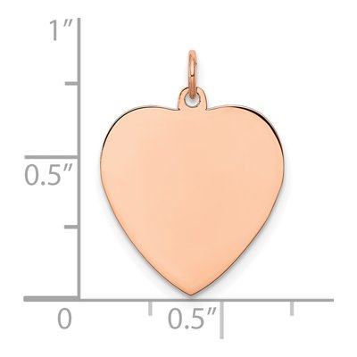Rose Gold-Plated Sterling Silver Heart Disc Pendant – view 3