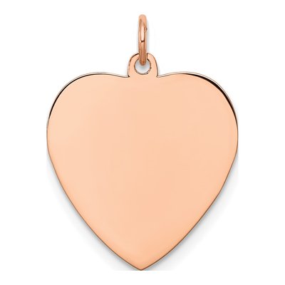 Rose Gold-Plated Sterling Silver Heart Disc Pendant
